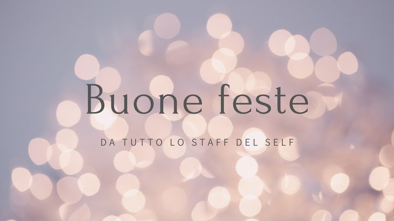 Buone feste da tutto lo staff del SELF