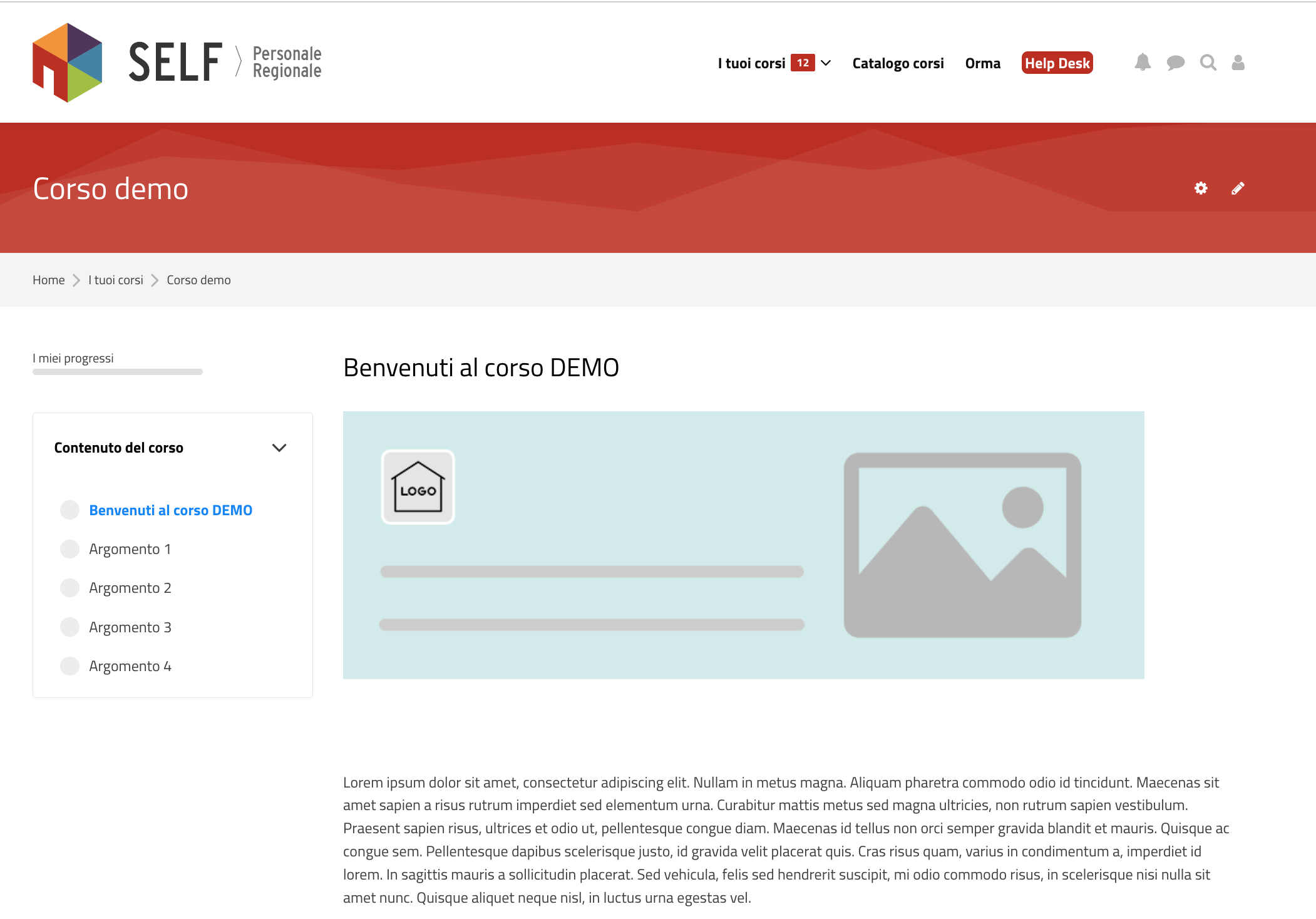 Corso header personalizzata